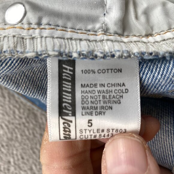 Hammer Womens Straight Jeans Size 5 Blue Light Denim Distressed Ripped - Picture 8 of 11